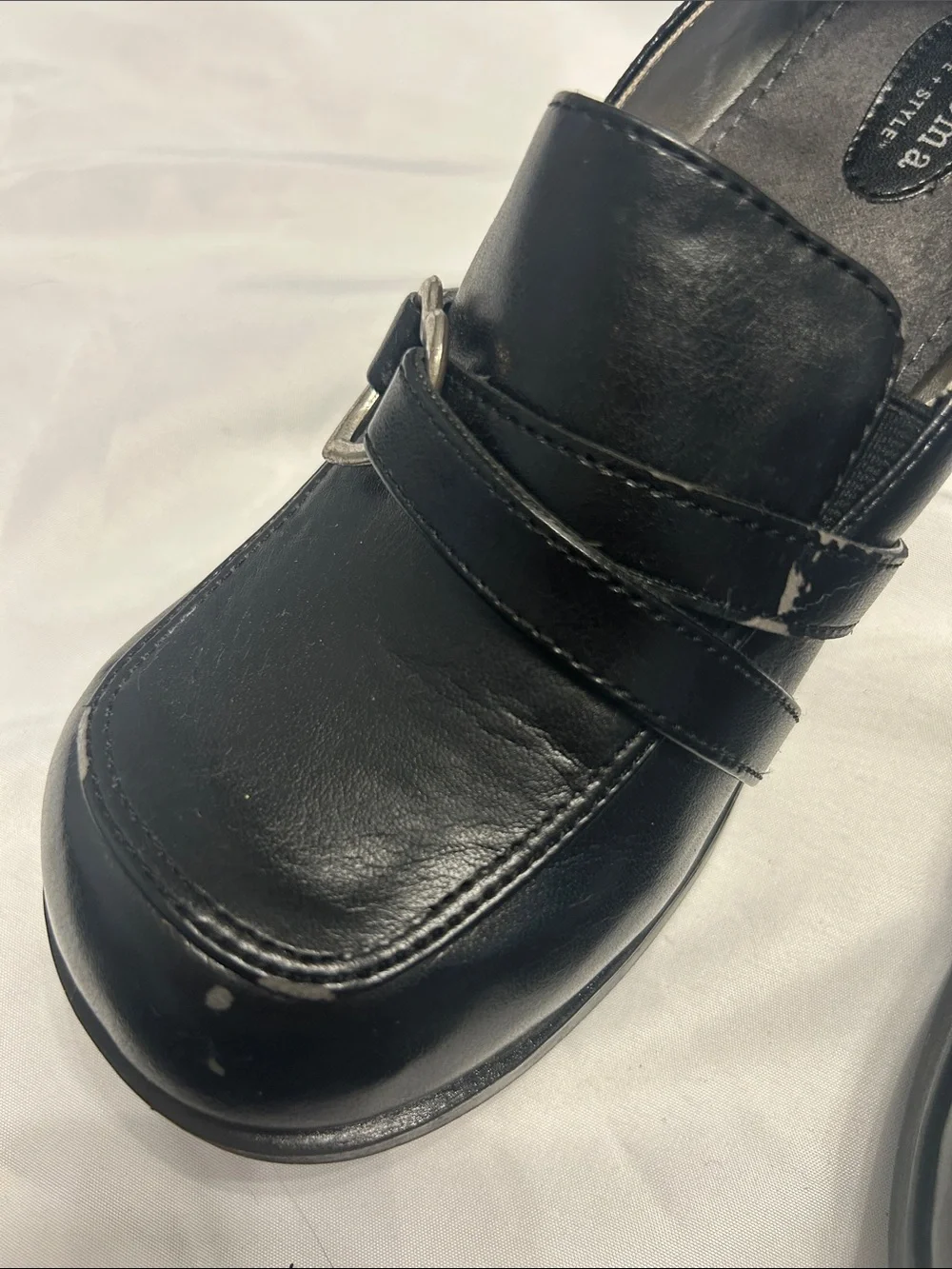 Sonoma Black Girls' Slip-On Dress Shoes with Decorative Buckle